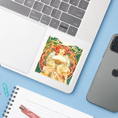 アルフォンスミュシャアールヌーボーデイドリーム シール (ノートパソコンとiPhone)