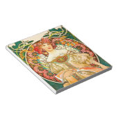 アルフォンスミュシャアールヌーボーデイドリーム ノートパッド (アングル)