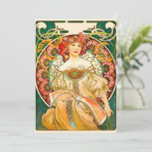 アルフォンスミュシャアールヌーボーデイドリーム 招待状 (スタンド正面)