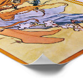 アルフォンスミュシャアールヌーボーフォーシーズンズ絵画ズ ポスター (角)