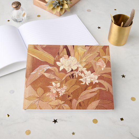 アルフォンスミュシャアールヌーボーフローラ詳細 ゲストブック (正面見開き)