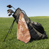 アルフォンスミュシャアールヌーボーフローラ詳細 ゴルフタオル (グリーン)