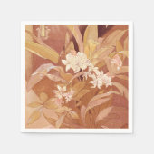 アルフォンスミュシャアールヌーボーフローラ詳細 スタンダードカクテルナプキン (正面)