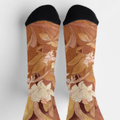 アルフォンスミュシャアールヌーボーフローラ詳細 ソックス (上部)