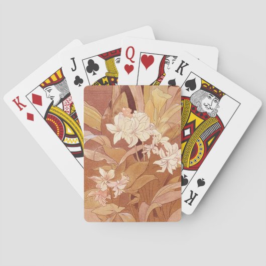 アルフォンスミュシャアールヌーボーフローラ詳細 トランプ (裏面)