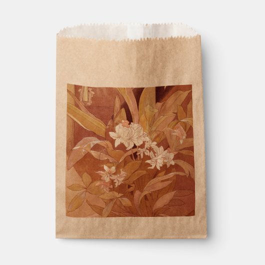 アルフォンスミュシャアールヌーボーフローラ詳細 フェイバーバッグ (正面)