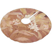 アルフォンスミュシャアールヌーボーフローラ詳細 ブラッシュドポリエステルツリースカート (アングル)