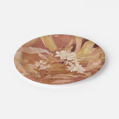 アルフォンスミュシャアールヌーボーフローラ詳細 ペーパープレート (アングル)