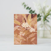 アルフォンスミュシャアールヌーボーフローラ詳細 ポストカード (スタンド正面)