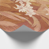 アルフォンスミュシャアールヌーボーフローラ詳細 ラッピングペーパー (角)