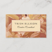 アルフォンスミュシャアールヌーボーフローラ詳細 名刺 (正面)