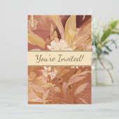 アルフォンスミュシャアールヌーボーフローラ詳細 招待状 (スタンド正面)