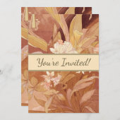 アルフォンスミュシャアールヌーボーフローラ詳細 招待状 (正面/裏面)