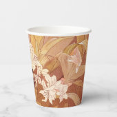 アルフォンスミュシャアールヌーボーフローラ詳細 紙コップ (裏面)