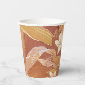 アルフォンスミュシャアールヌーボーフローラ詳細 紙コップ (正面)