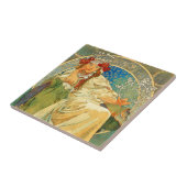 アルフォンスミュシャアールヌーボープリンセスヒヤシンス タイル (側面)