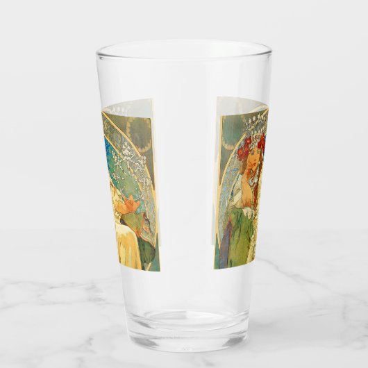 アルフォンスミュシャアールヌーボープリンセスヒヤシンス タンブラーグラス (右)