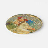 アルフォンスミュシャアールヌーボープリンセスヒヤシンス ペーパープレート (アングル)