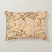 アルフォンスミュシャアールヌーボーペオニー アクセントクッション (正面)