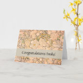 アルフォンスミュシャアールヌーボーペオニー カード (黄色い花)