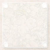 アルフォンスミュシャアールヌーボーペオニー ガラスコースター (裏面)