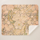 アルフォンスミュシャアールヌーボーペオニー シェルパブランケット (正面(横))