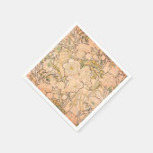 アルフォンスミュシャアールヌーボーペオニー スタンダードカクテルナプキン (角)