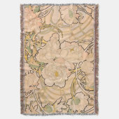 アルフォンスミュシャアールヌーボーペオニー スローブランケット (正面縦)