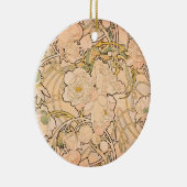 アルフォンスミュシャアールヌーボーペオニー セラミックオーナメント (右)