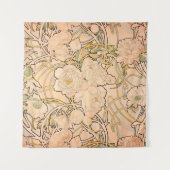 アルフォンスミュシャアールヌーボーペオニー タペストリー (正面)