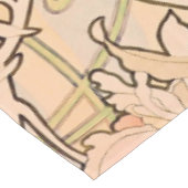 アルフォンスミュシャアールヌーボーペオニー テーブルクロス (アングル)