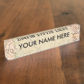 アルフォンスミュシャアールヌーボーペオニー デスクネームプレート (側面)