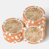 アルフォンスミュシャアールヌーボーペオニー ポーカーチップ (積み重ね)