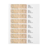 アルフォンスミュシャアールヌーボーペオニー ラップアラウンド宛名ラベル (シート)