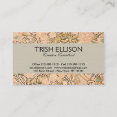 アルフォンスミュシャアールヌーボーペオニー 名刺 (裏面)