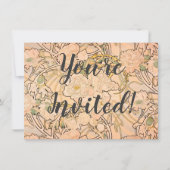 アルフォンスミュシャアールヌーボーペオニー 招待状 (正面)