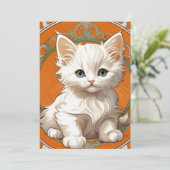 アルフォンスミュシャアールヌーボーホワイトキッテン セーブザデート (スタンド正面)