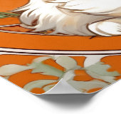 アルフォンスミュシャアールヌーボーホワイトキッテン ポスター (角)