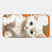 アルフォンスミュシャアールヌーボーホワイトキッテン Case-Mate iPhoneケース (裏面 (横))