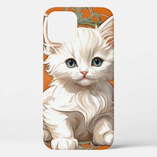 アルフォンスミュシャアールヌーボーホワイトキッテン Case-Mate iPhoneケース (裏面)