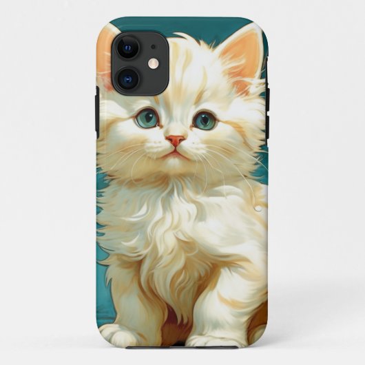 アルフォンスミュシャアールヌーボーホワイトキャット Case-Mate iPhoneケース (裏面)