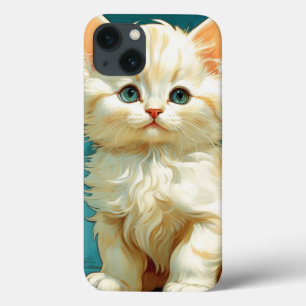 アルフォンスミュシャアールヌーボーホワイトキャット iPhone 13ケース