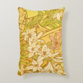 アルフォンスミュシャアールヌーボーユリ花 アクセントクッション (正面(垂直))