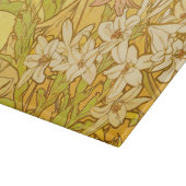 アルフォンスミュシャアールヌーボーユリ花 カッティングボード (角)