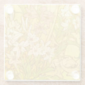 アルフォンスミュシャアールヌーボーユリ花 ガラスコースター (裏面)