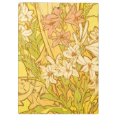 アルフォンスミュシャアールヌーボーユリ花 クリップボード (裏面)