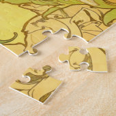 アルフォンスミュシャアールヌーボーユリ花 ジグソーパズル (側面)