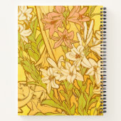 アルフォンスミュシャアールヌーボーユリ花 ノートブック (裏面)