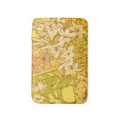 アルフォンスミュシャアールヌーボーユリ花 バスマット (正面縦)