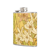 アルフォンスミュシャアールヌーボーユリ花 フラスク (左)